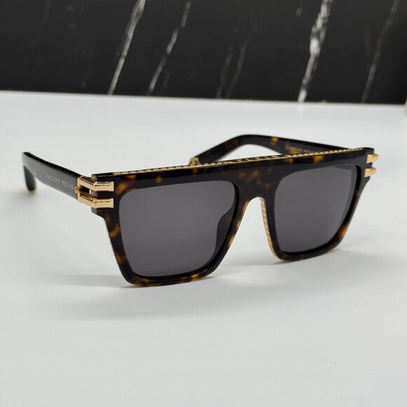 NEW SPP108M 0722 PHILIPP PLEIN ICON HAVANA UNISEX SUNGLASSES - Picture 1 of 13